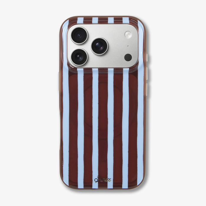 Abstract Stripe Brown / Blue MagSafe® Compatible iPhone Case