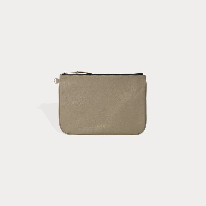 Ava Clutch - Greige/Silver pack Bandolier