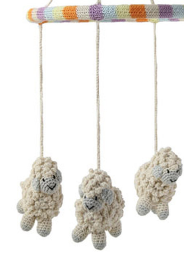 Baby Sheep Mobile, Handmade, Support Fair Trade for Artisans - Give Back Goods