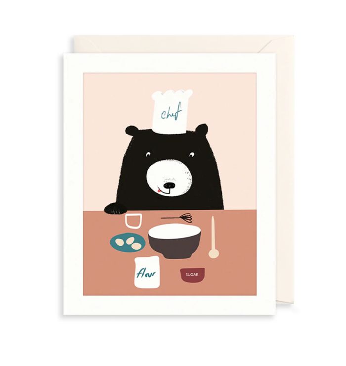 Bear Baker Greetings Card