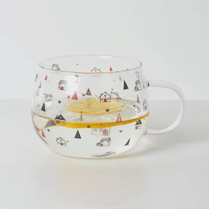 Belly Button Glass Mug - House & Trees