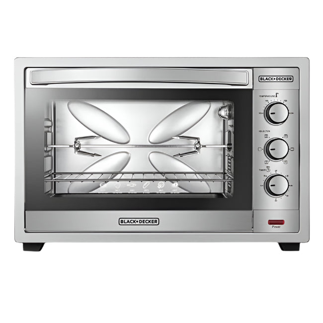 TRO62RDG-B5 /Black + Decker 62L Double Glass Toaster Oven, Silver