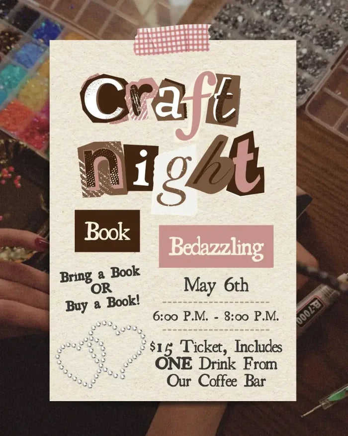 Book Bedazzling Craft Night! β¨