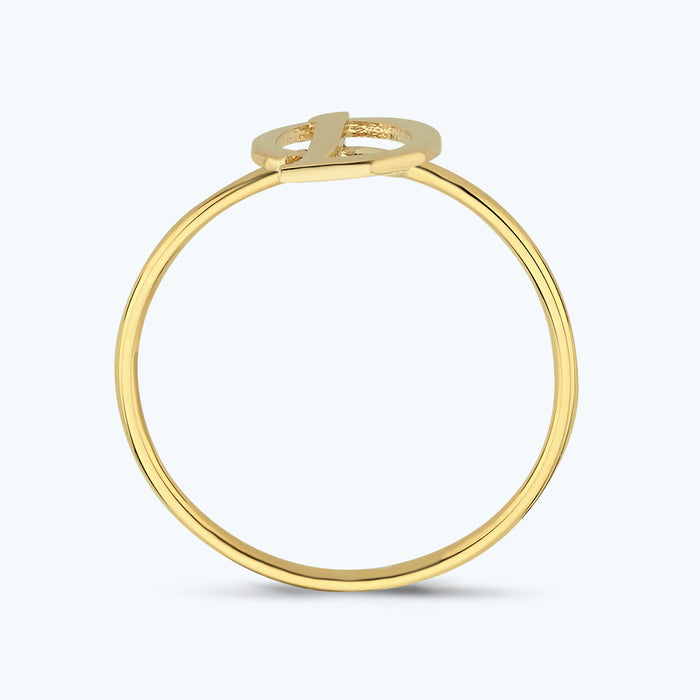 Buchstabe D Goldring
