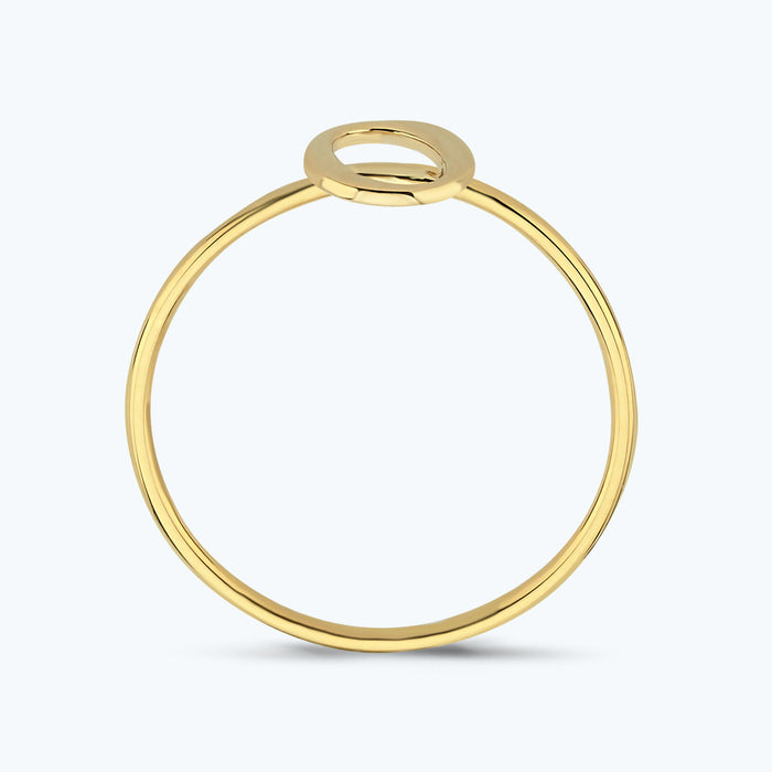 Buchstabe O Goldring