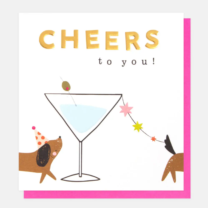 Caroline Gardner Cheers To You Cocktail Greetings Card