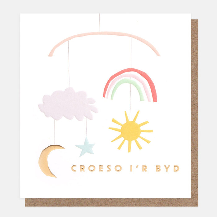Caroline Gardner Welsh Welcome To The World Greetings Card