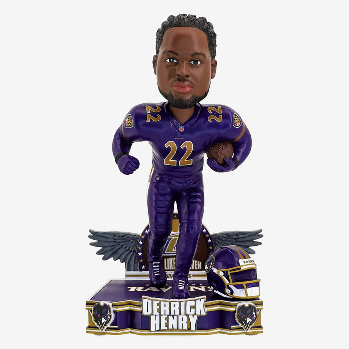 Derrick Henry Baltimore Ravens Purple Rising NFL Football Bobblehead