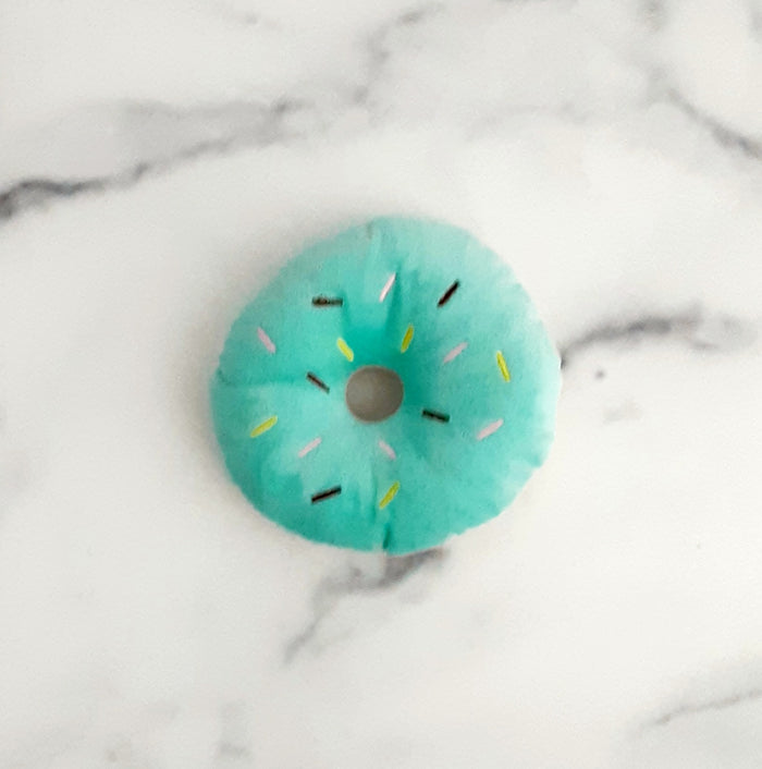 Dog Squeaky Donut Blue