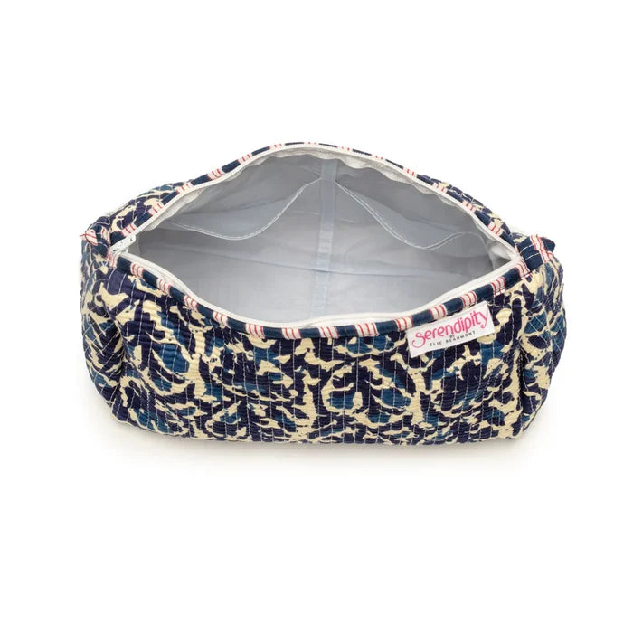 Elie Beaumont Serendipity Cosmetic Bag Set - Indigo Ikat