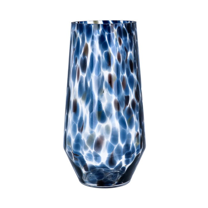 Gisela Graham Medium Vase - Tall Blue Tortoiseshell