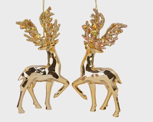 Golden Reindeer Hanging Decoration