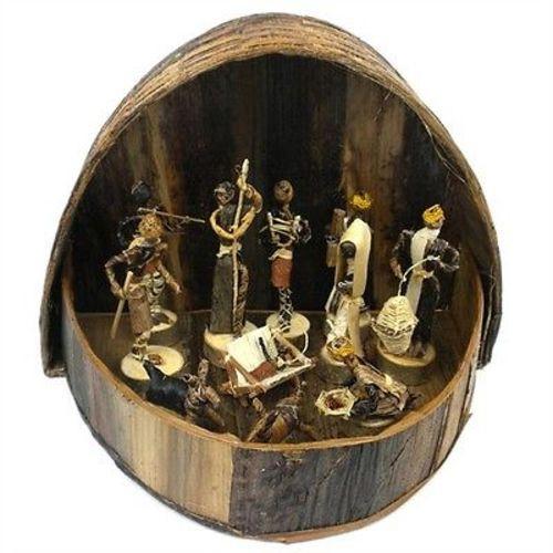 Banana Fiber Arched Nativity Set Handmade and Fair Trade