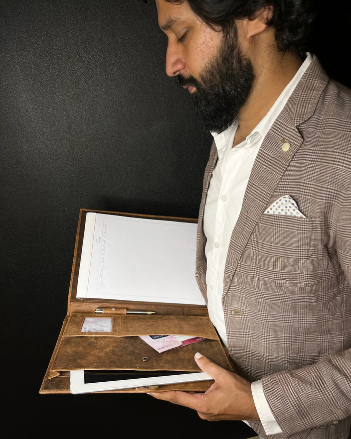 Leather portfolio