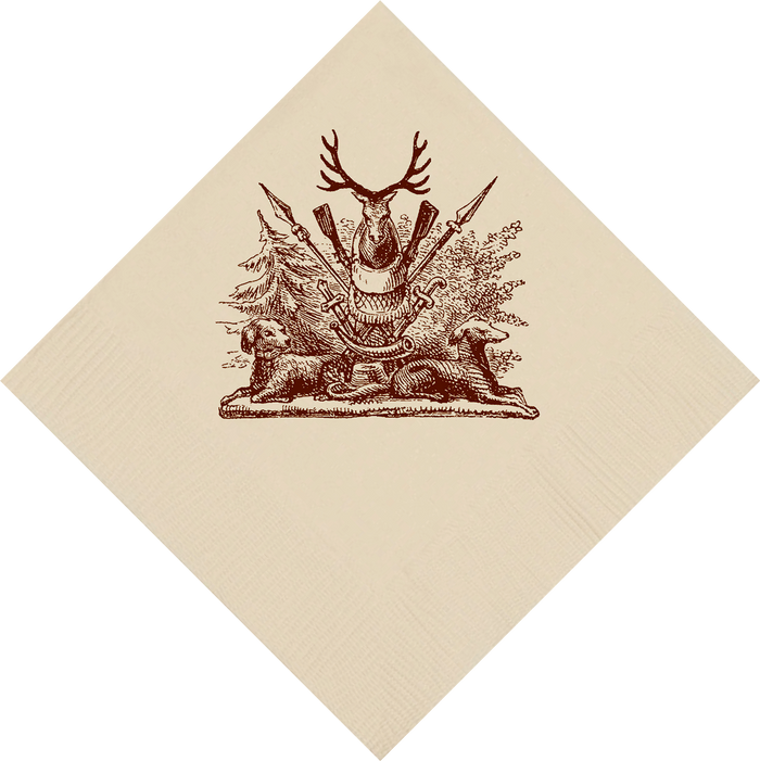 Hunting Crest Cocktail Napkins