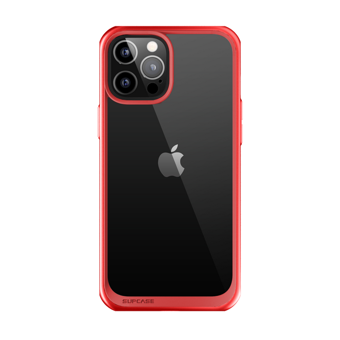 iPhone 12 Pro Max 6.7 inch Unicorn Beetle Style Slim Clear Case-Red