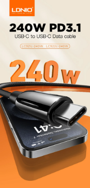 Ldnio Fast Charher Protocol, 240Watts, Black