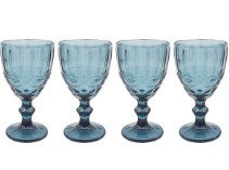 Lesser & Pavey Set of 4 Wine Glasses - Aqua