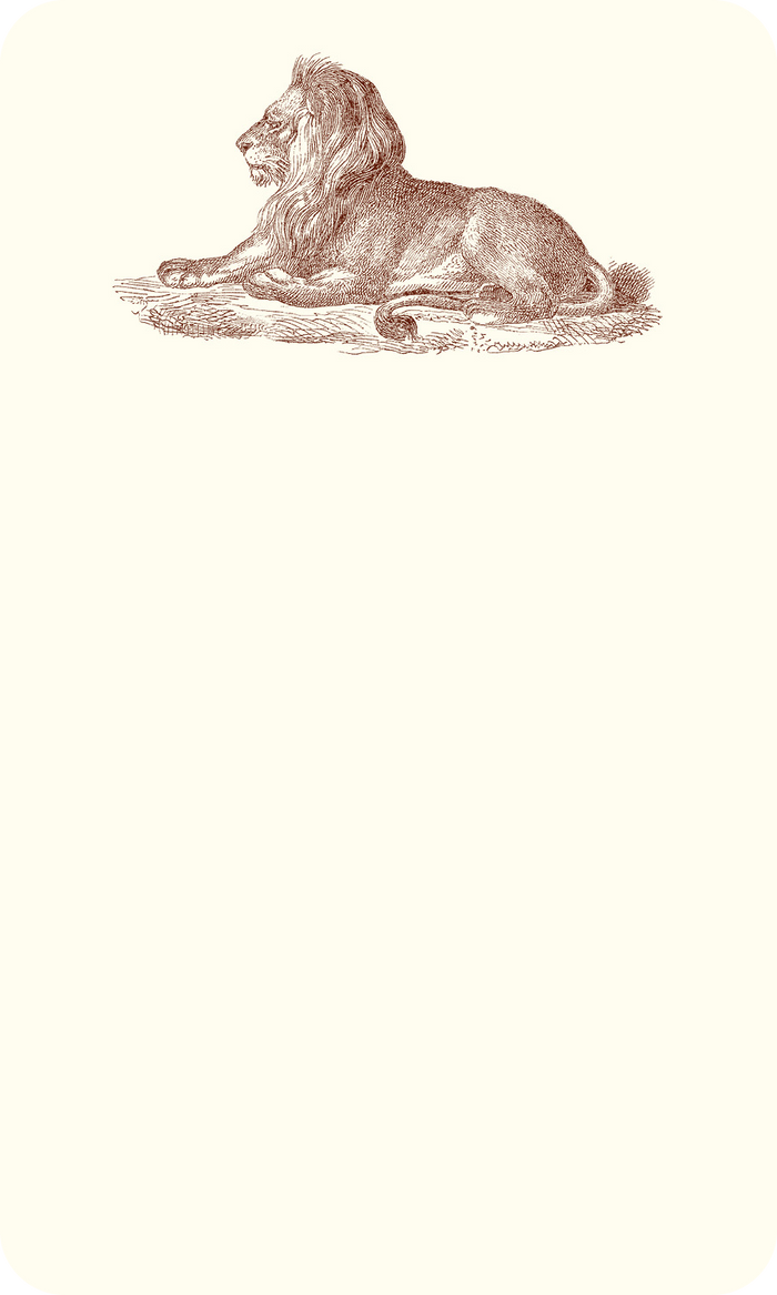 Lion Thinking Card