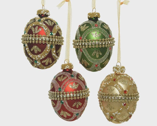 Lux Glass Egg Bauble - 8cm