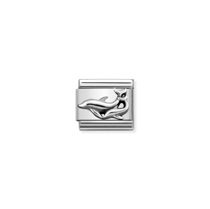 Nomination Classic Link Oxidized Dolphin Charm