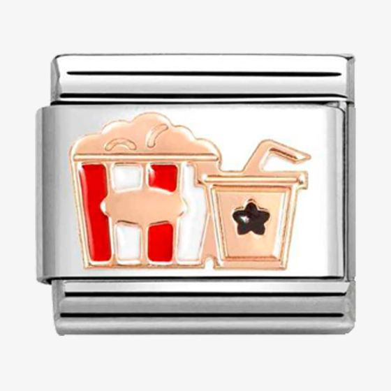Nomination Classic Rose Gold Popcorn & Drinks Charm