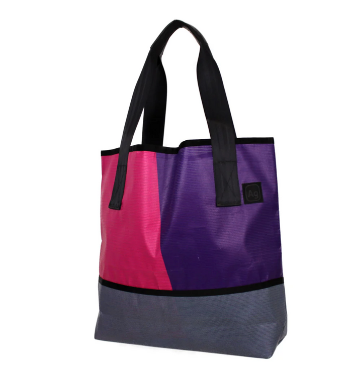 Recycled Billboard Banner Tote Bag, Large - Made in the USA - Saves Landfill Space!