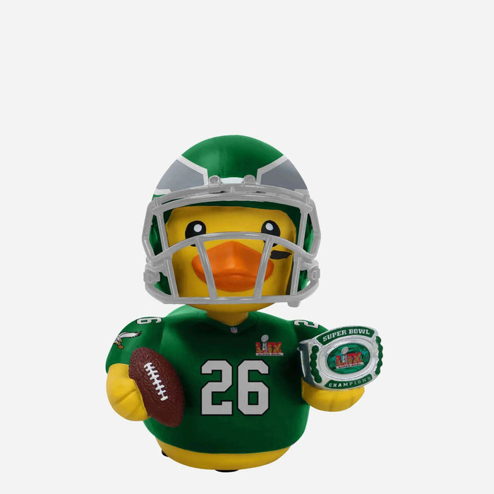 Saquon Barkley Philadelphia Eagles Super Bowl LIX Champions Kelly Green Player Bobble Duck Mini Bobblehead NFL