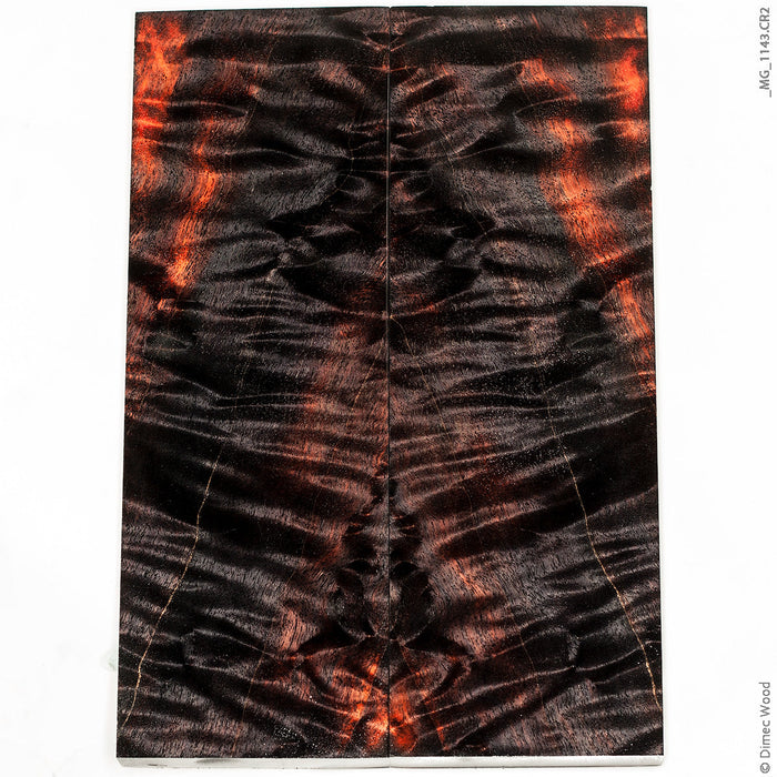 Stabilized curly cotton wood panels