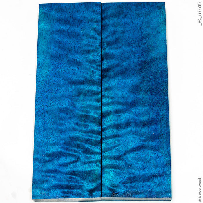 Stabilized curly cotton wood panels
