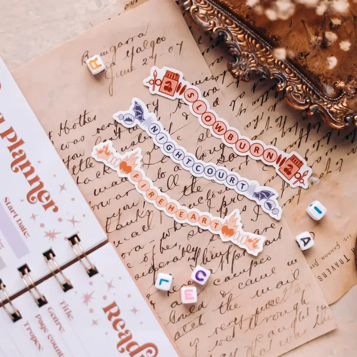 Throne of Glass Inspired: Fireheart Friendship Bracelet Sticker Stickers