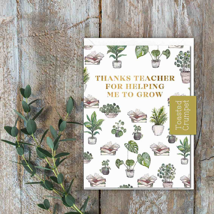 Toasted Crumpet Petite Greetings Card - Thanks Teacher
