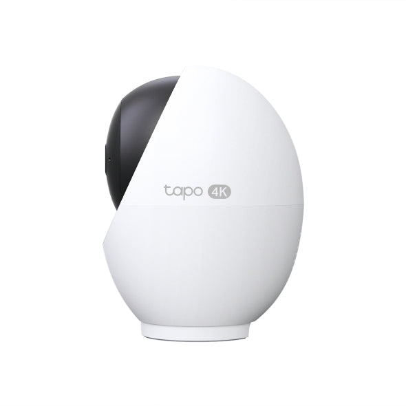 White and black camera with 'tapo' branding on a white background