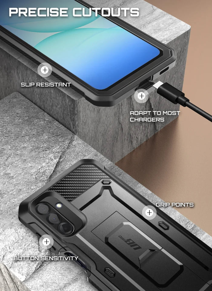 UB Pro Series Galaxy A17 5G Rugged Holster Case - Black