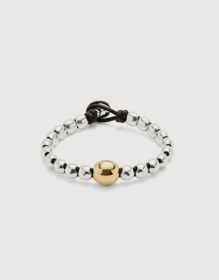 UNOde50 Bead Pendant Bracelet - Gold
