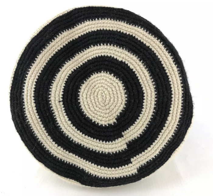 Wayuu Bag, medium, one of a kind, Hand Crafted & Fair Trade, Black & Natural - Give Back Goods