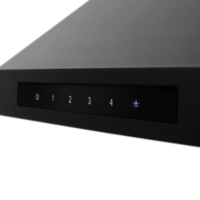 ZLINE 30 in. Convertible Vent Wall Mount Range Hood in Black Stainless Steel, Handle Open Box-Good Condition