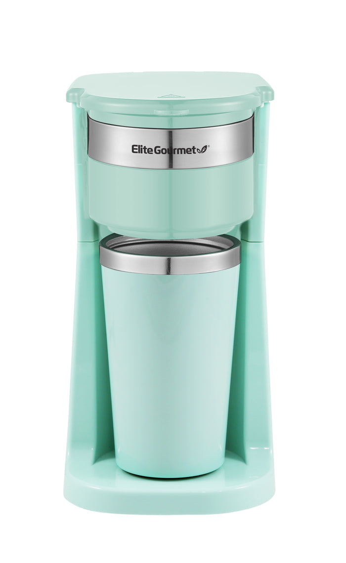12Oz. Personal Single-Serve Compact Coffee Maker Brewer, Mint