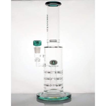 16" Encore Triple Sunflower Disc Water Pipe - Dark Green