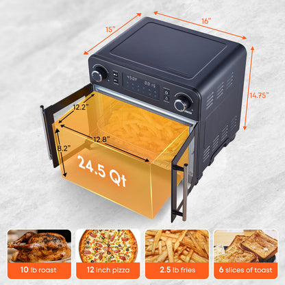 23L French Door Air Fryer Convection Countertop Oven