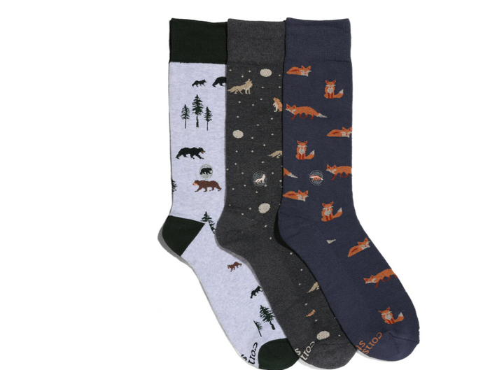 3 Pairs of Organic Socks in Gift Box that helps Protect National Parks