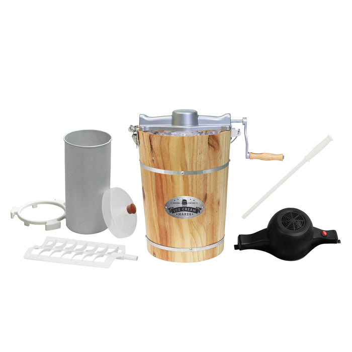 Ice Cream Maker parts on display.