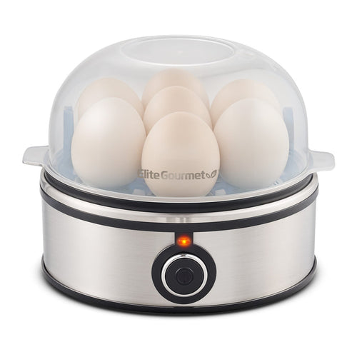 7-Egg Automatic Easy Egg Cooker, Steamer, Poacher (Stainless Steel)