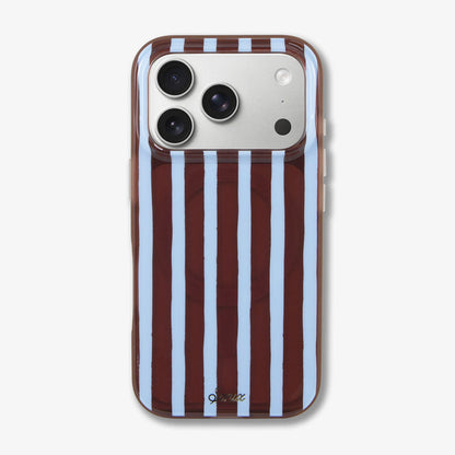 Abstract Stripe Brown / Blue MagSafe® Compatible iPhone Case