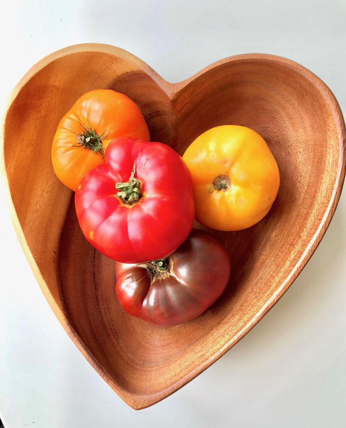 Acacia Wood Heart Bowl - 10" - Fair Trade, Sustainably Harvested- Creates Jobs, Sustains Communities