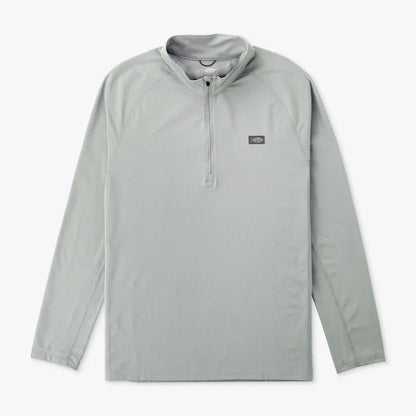 aftco-air-o-mesh-quarter-14-zip-performance-shirt-harbor-gray-heather-front-primary
