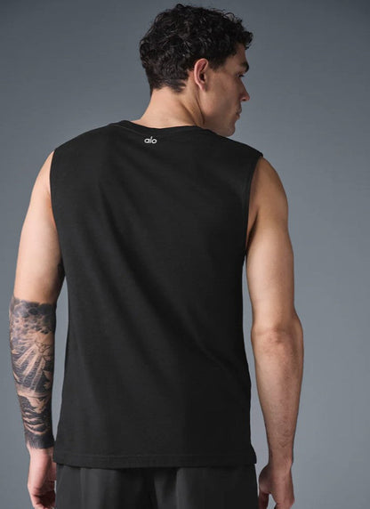 Alo - Men's Conquer Muscle Tank- Black