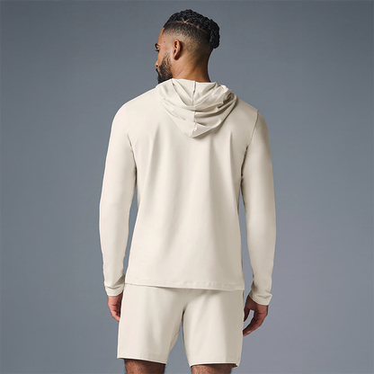 Alo - Men's Conquer Reform Lightweight Hoodie - Bone