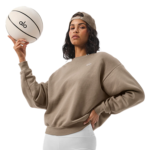 Alo - Unisex Accolade Crew Neck Pullover - Gravel