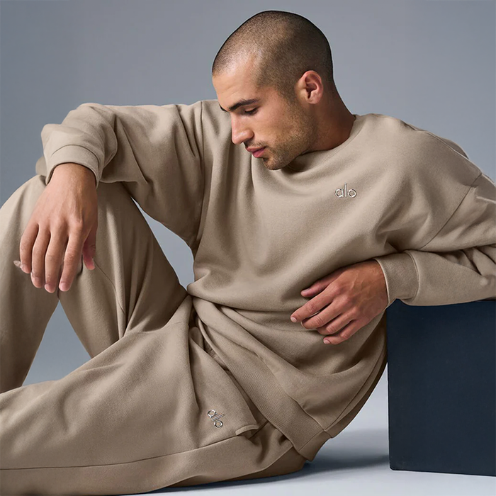 Alo - Unisex Accolade Crew Neck Pullover - Gravel